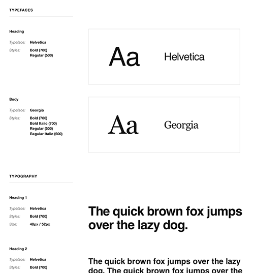 Sketch Style Guide - Typography