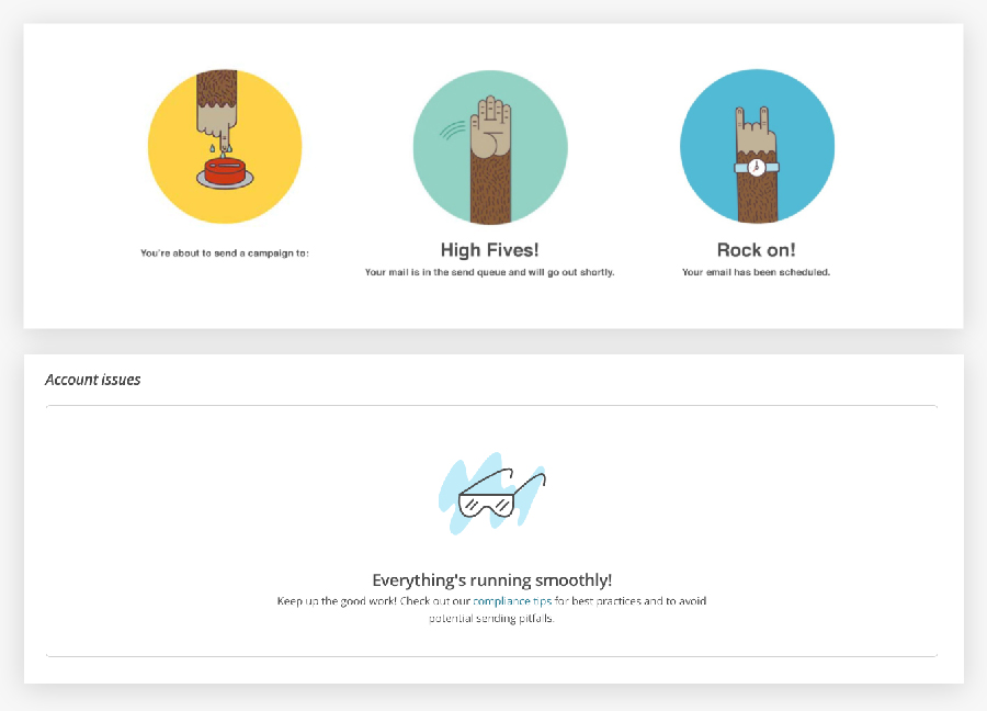 Examples of MailChimp user experience design