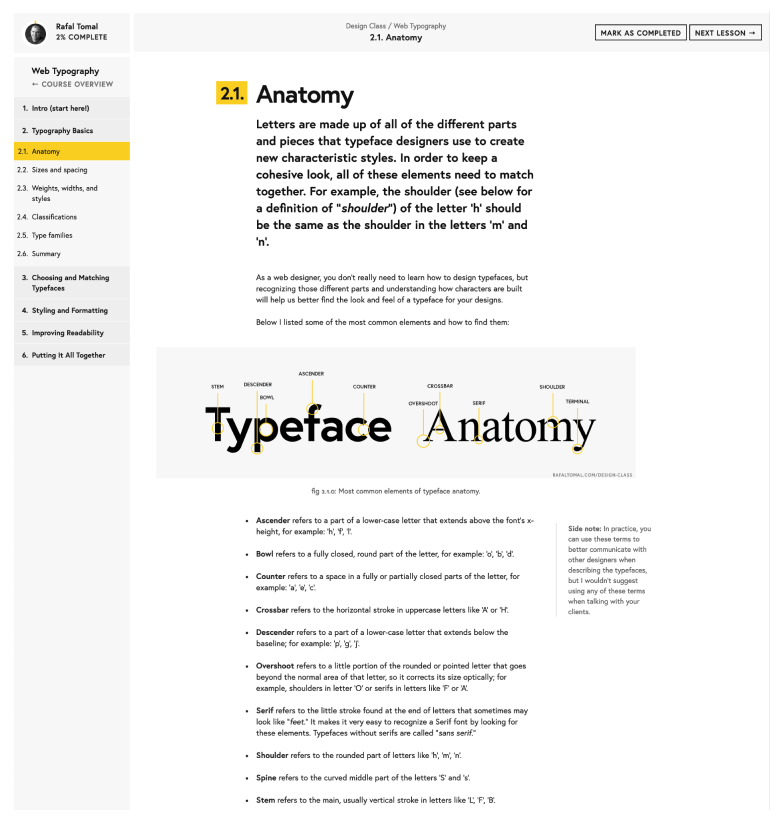 Web Typography Online Course