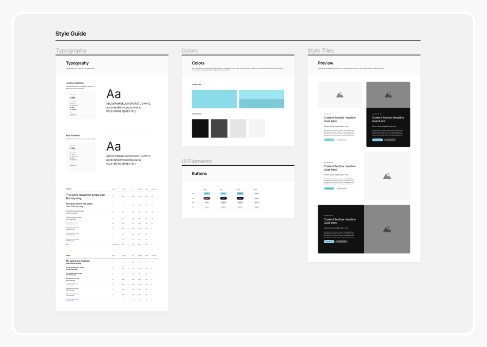 Brand Style Guide Layout Stock Template